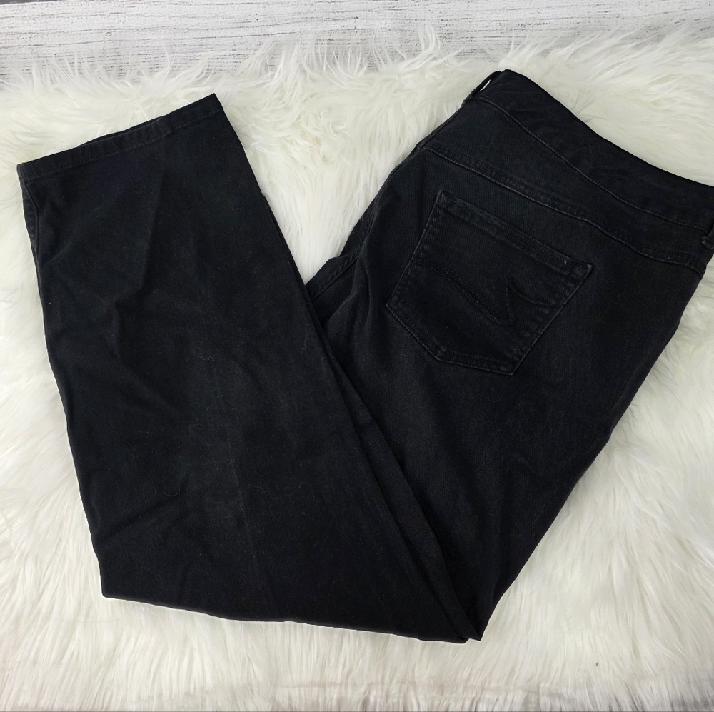 Just My Size Women's Black Straight Leg Denim Jeans